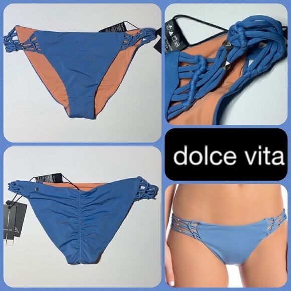 NWT MSRP $78 Dolce Vita Beaded Bikini Bottoms Women's Size Large - Picture 1 of 8